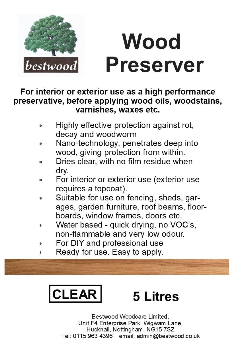 Bestwood Wood Preserver label